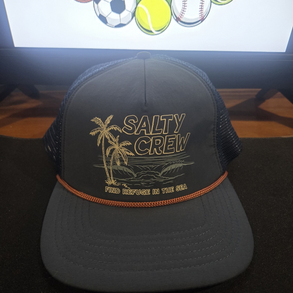 Salty Crew Black Trucker Hat